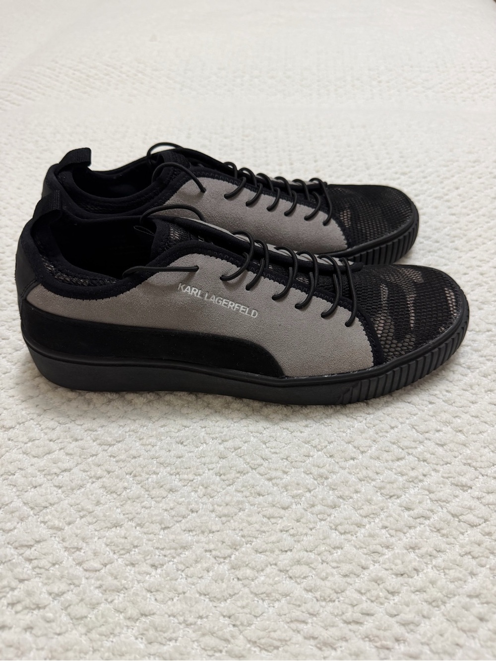 Karl Lagerfeld Paris Camo Sneaker Black Grey Men’s Size 10
